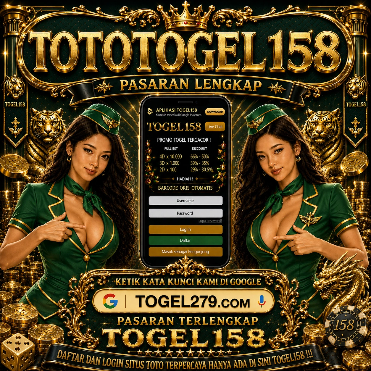 TOGEL158 | Meand Situs Toto Togel 4D Resmi & Bandar Toto Togel Online Acclaimed Sejak Lampau